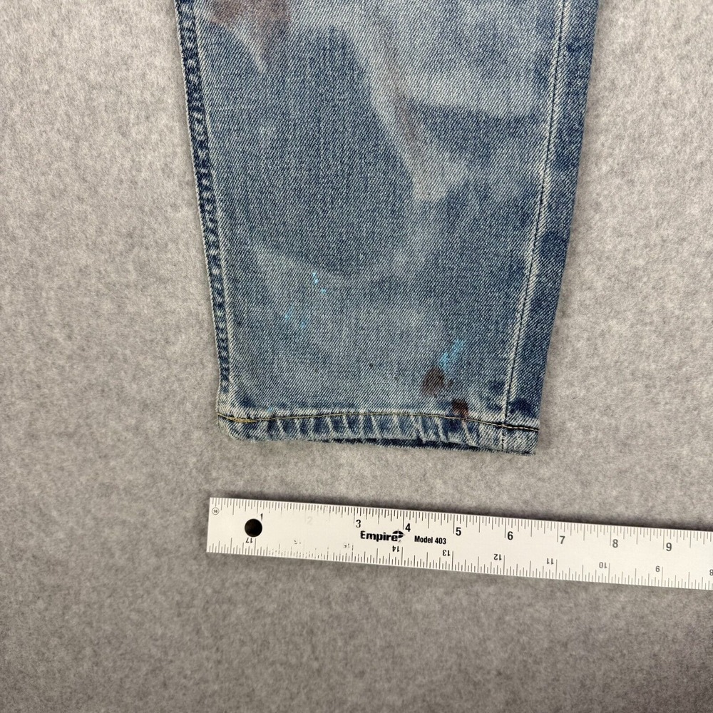 Lauren Ralph Lauren Jeans Womens 0 Blue Paint Splatter Relaxed Tapered Denim - Picture 12 of 13